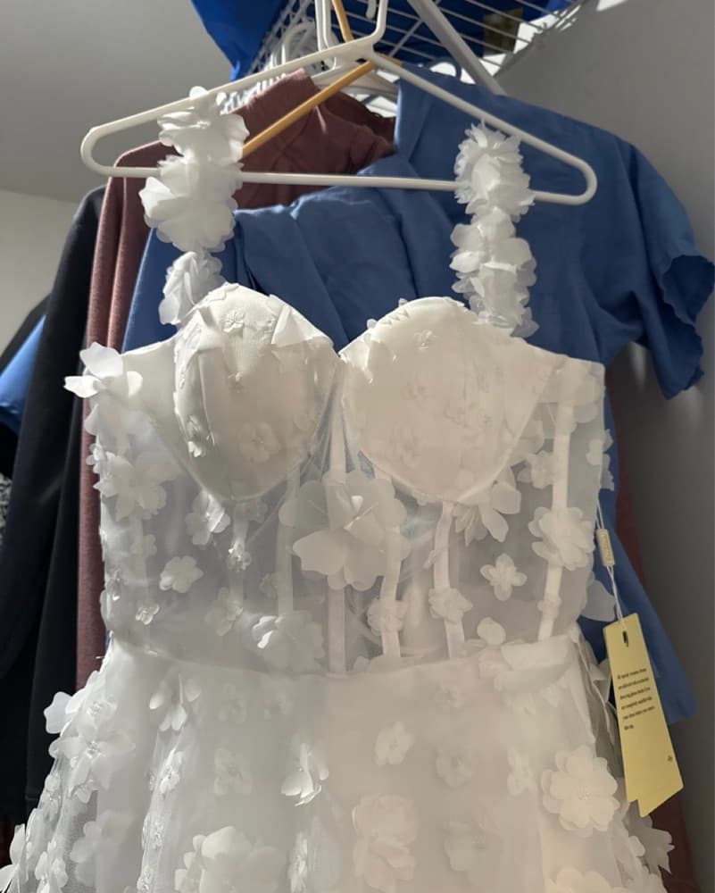 Ethereal White Floral Dress - Image 1
