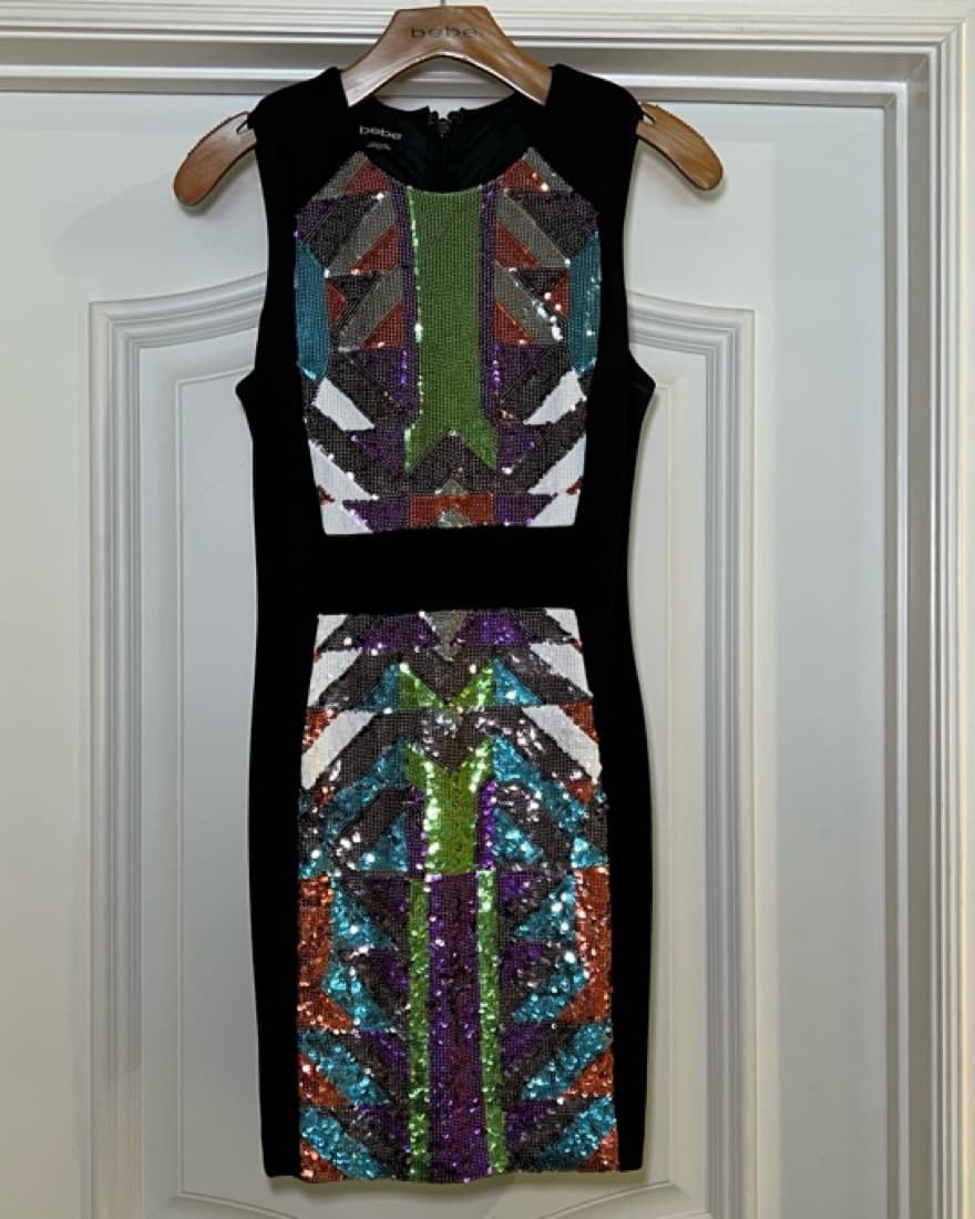 BeBe Multicolor Sequin Dress - Image 3