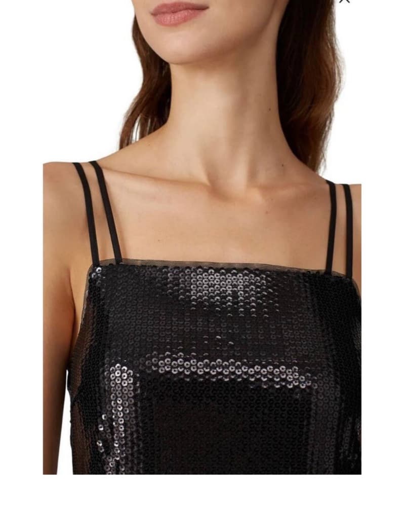 Haney Black Sequin Mini Elektra Dress - Image 4