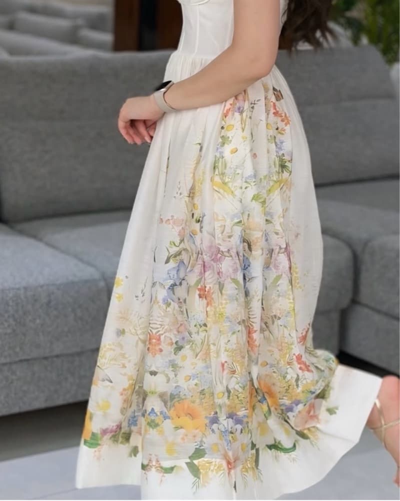 Zimmerman Natura ruched Midi Dress - Image 6