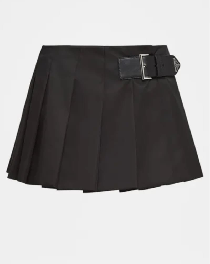 Prada Pleated Nylon Skirt - Image 1