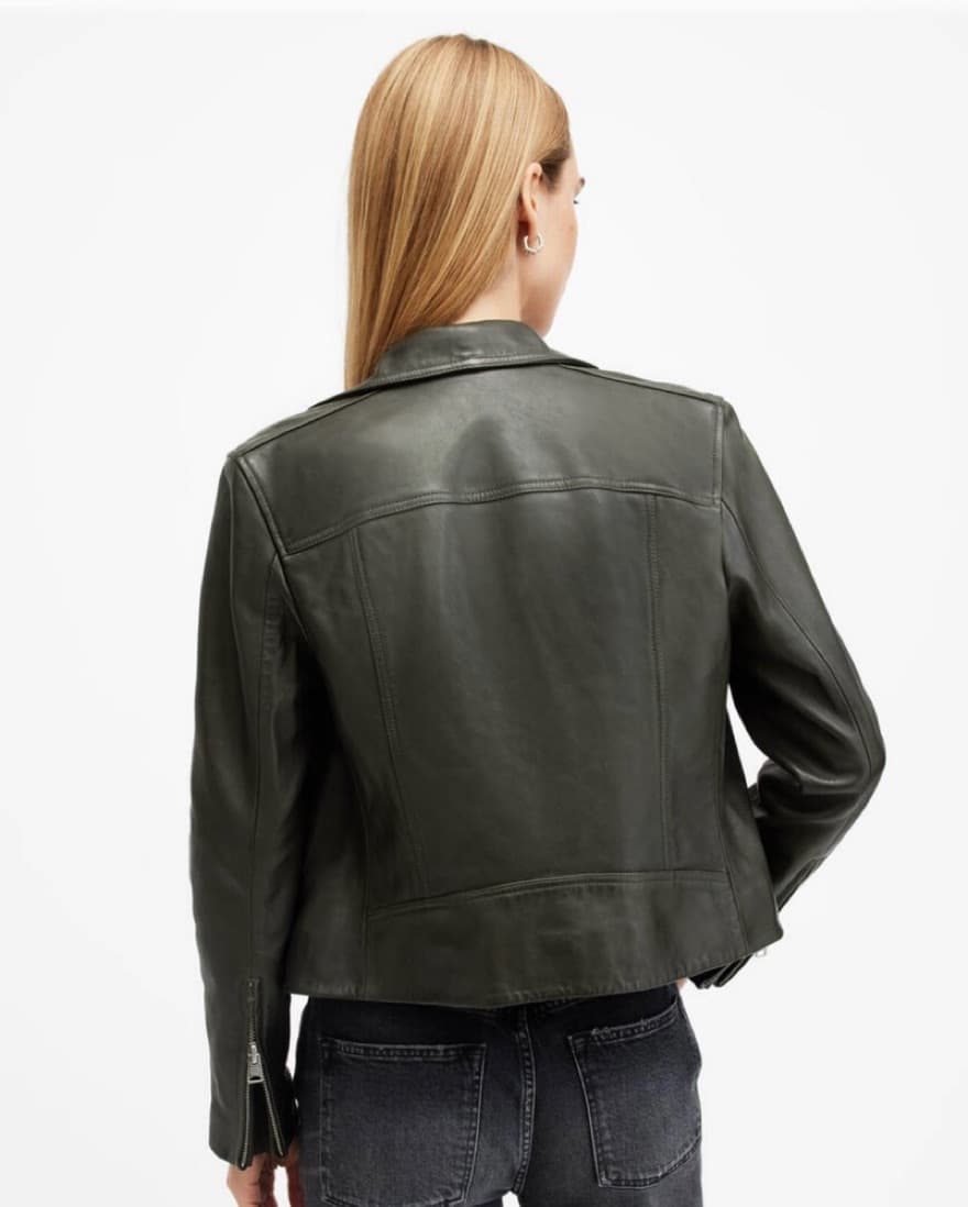 All Saints Dalby Slim Fit Leather Biker  - Image 3