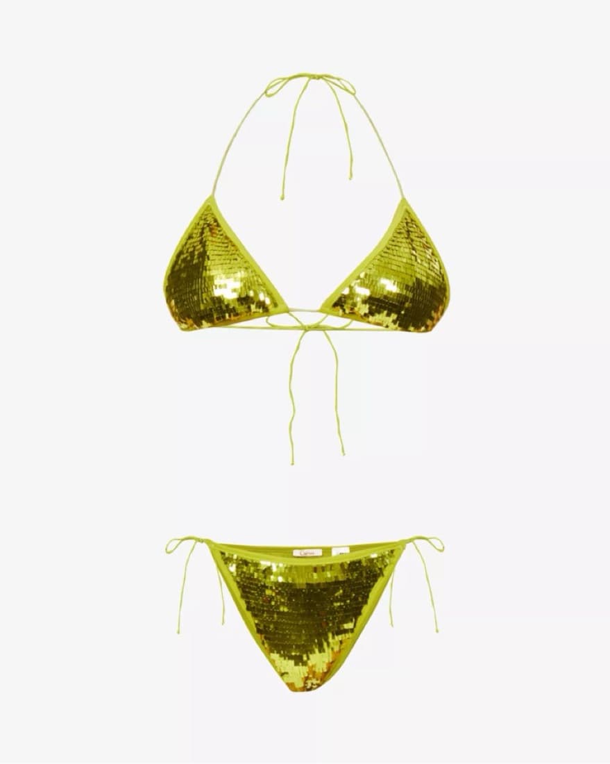 Oseree Sequinned Bikini Bottom  - Image 1