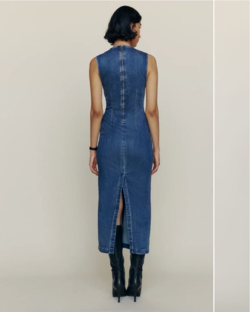 Reformation Denim Midi Dress - Image 2