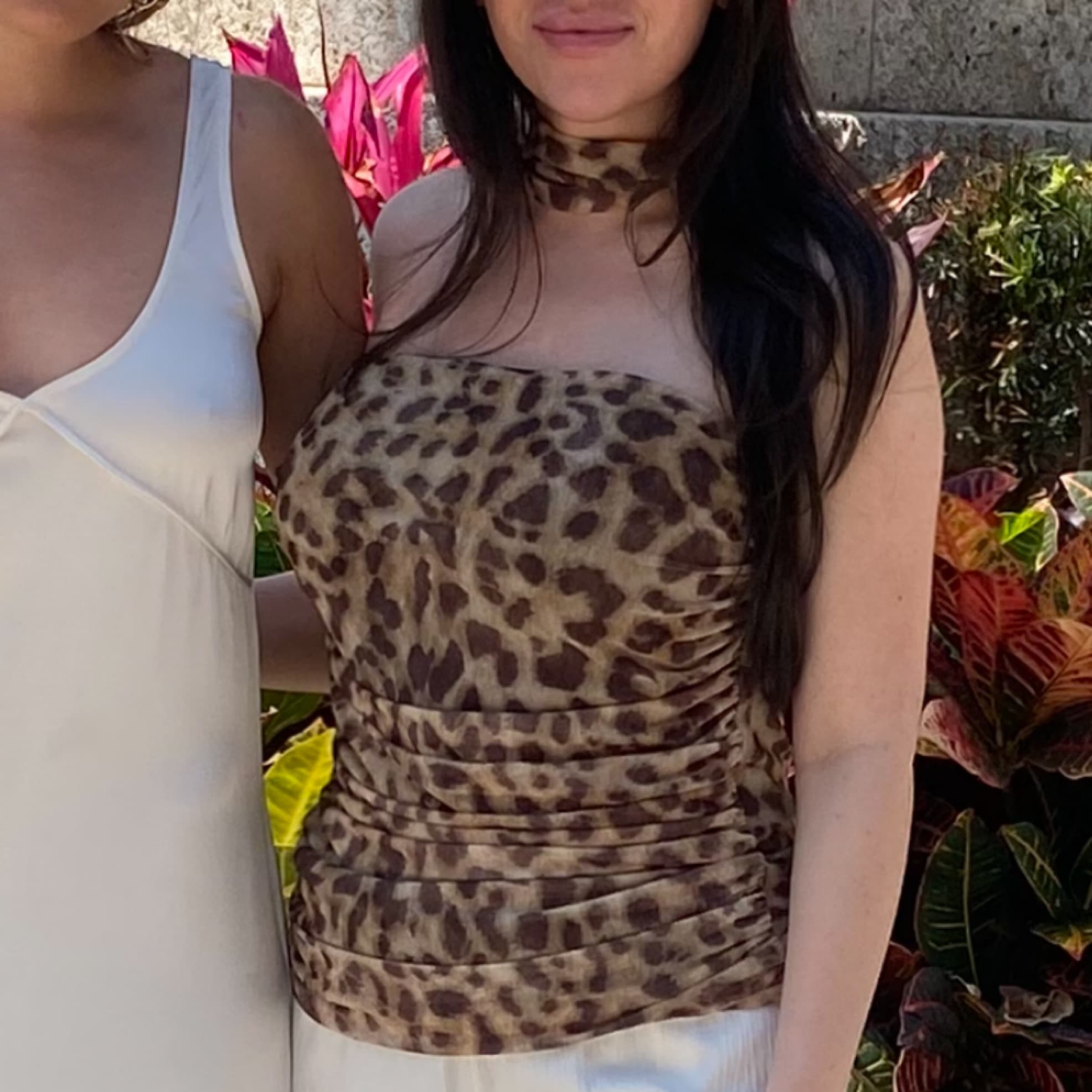 Leopard Tulle Bandeau Top - Image 4