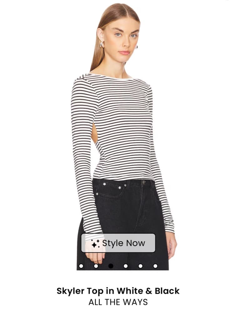 nautical striped boatneck top backless - Image 2