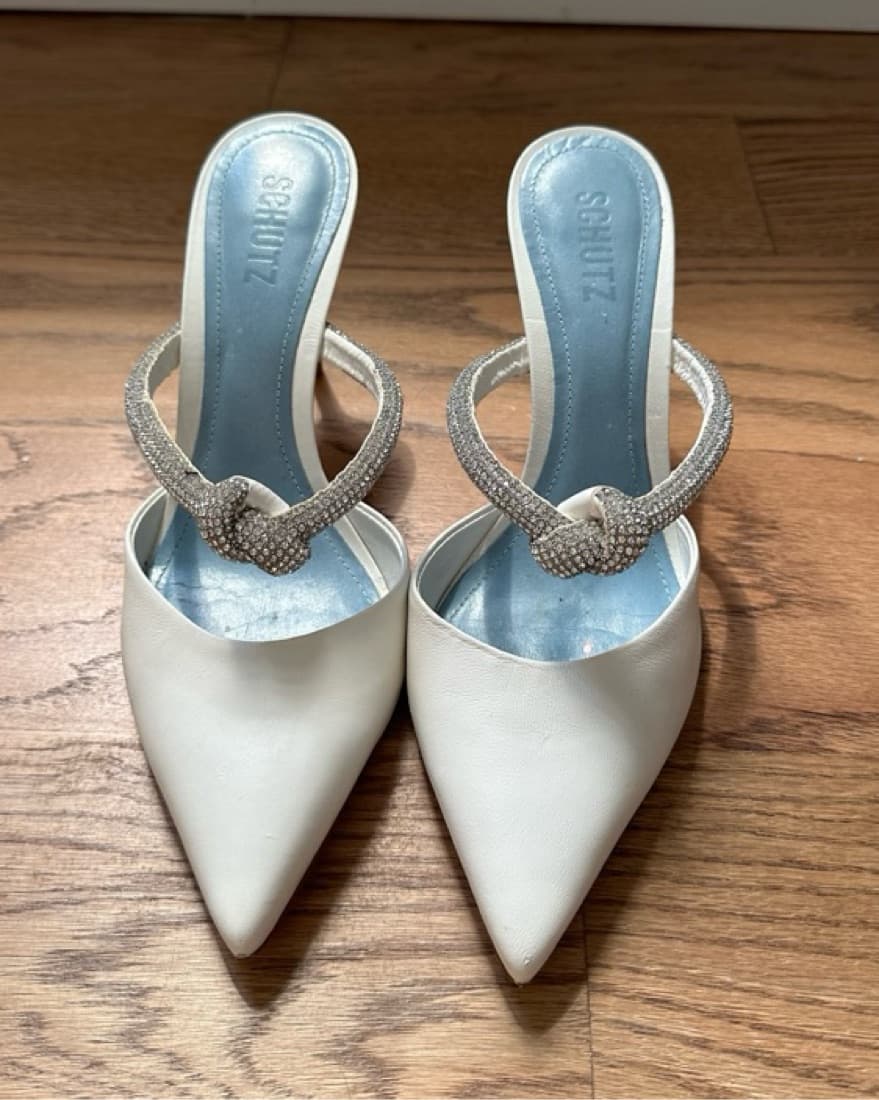 Schutz Pearl Nappa Leather Pumps - Image 1