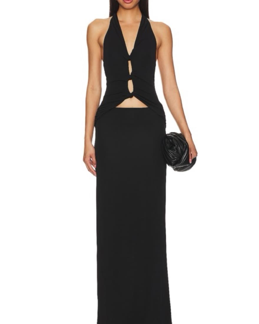 LPA Angela Black Maxi Dress - Image 1