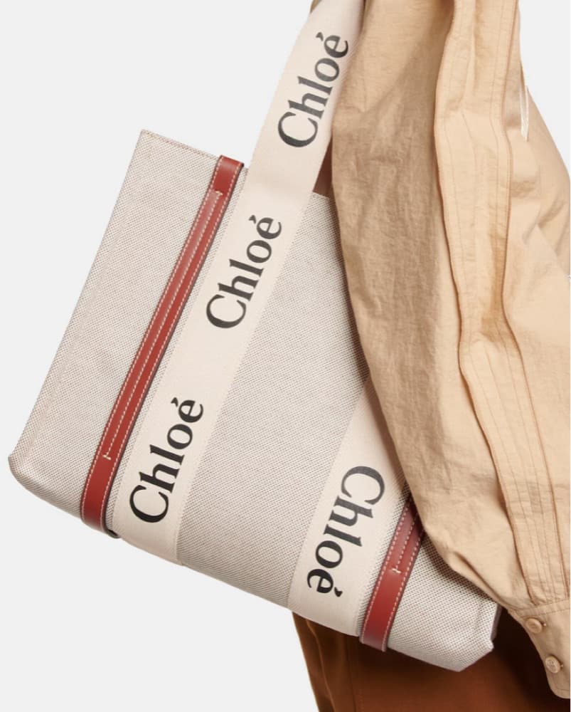 CHLOÉ Woody Medium canvas tote - Image 2