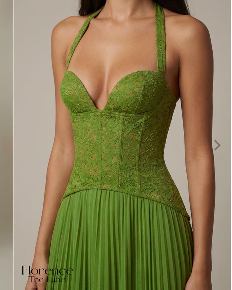 Long Green Dress - Image 3