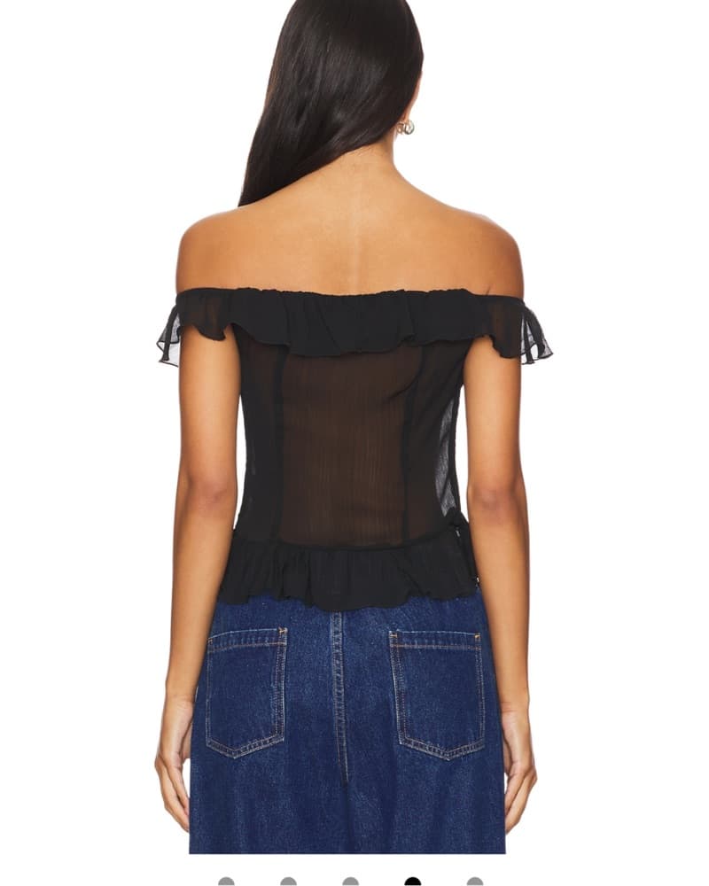 Lioness Ruffle Top Onyx - Image 2