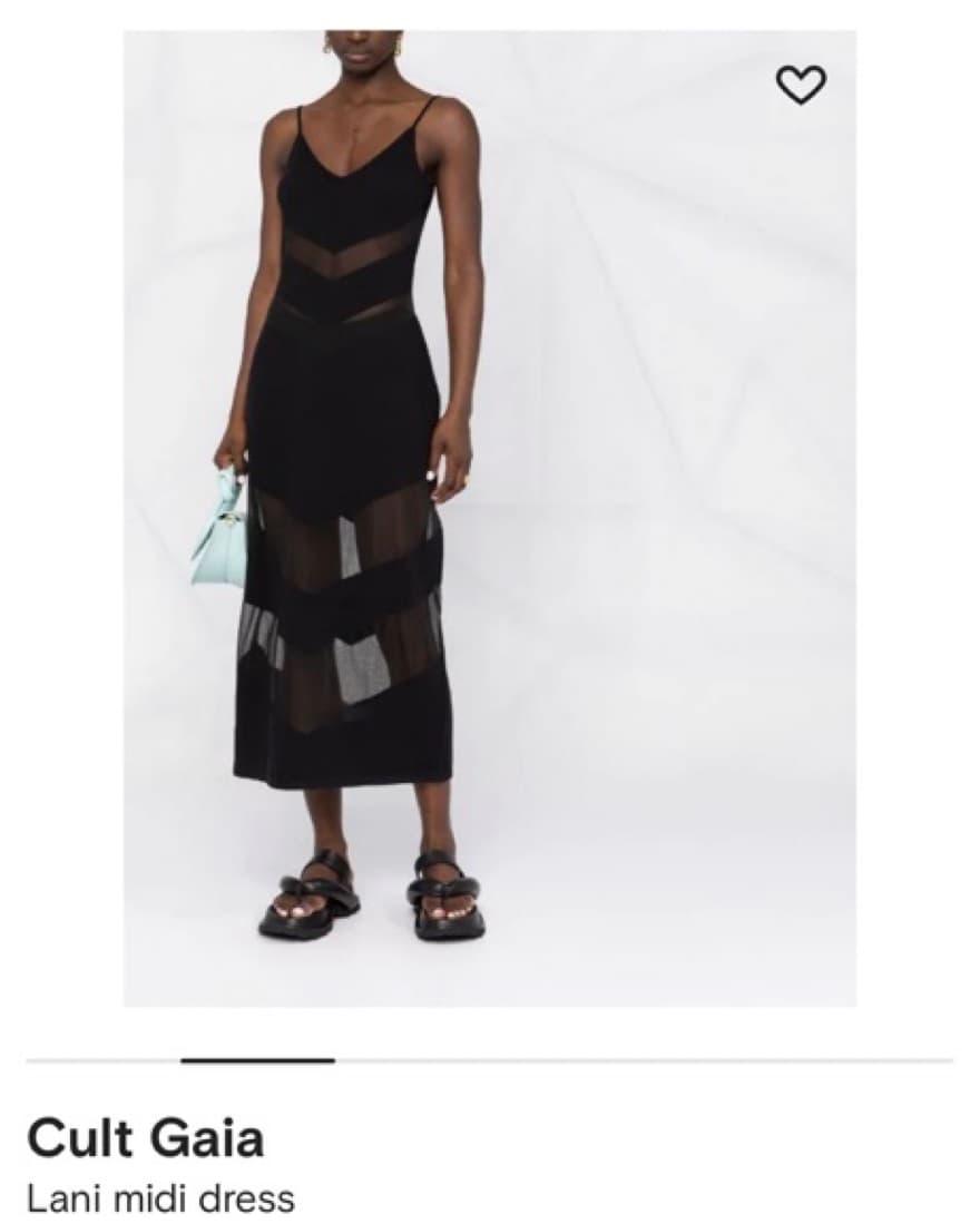 Cult Gaia Black Mesh Lani Midi Dress  - Image 2