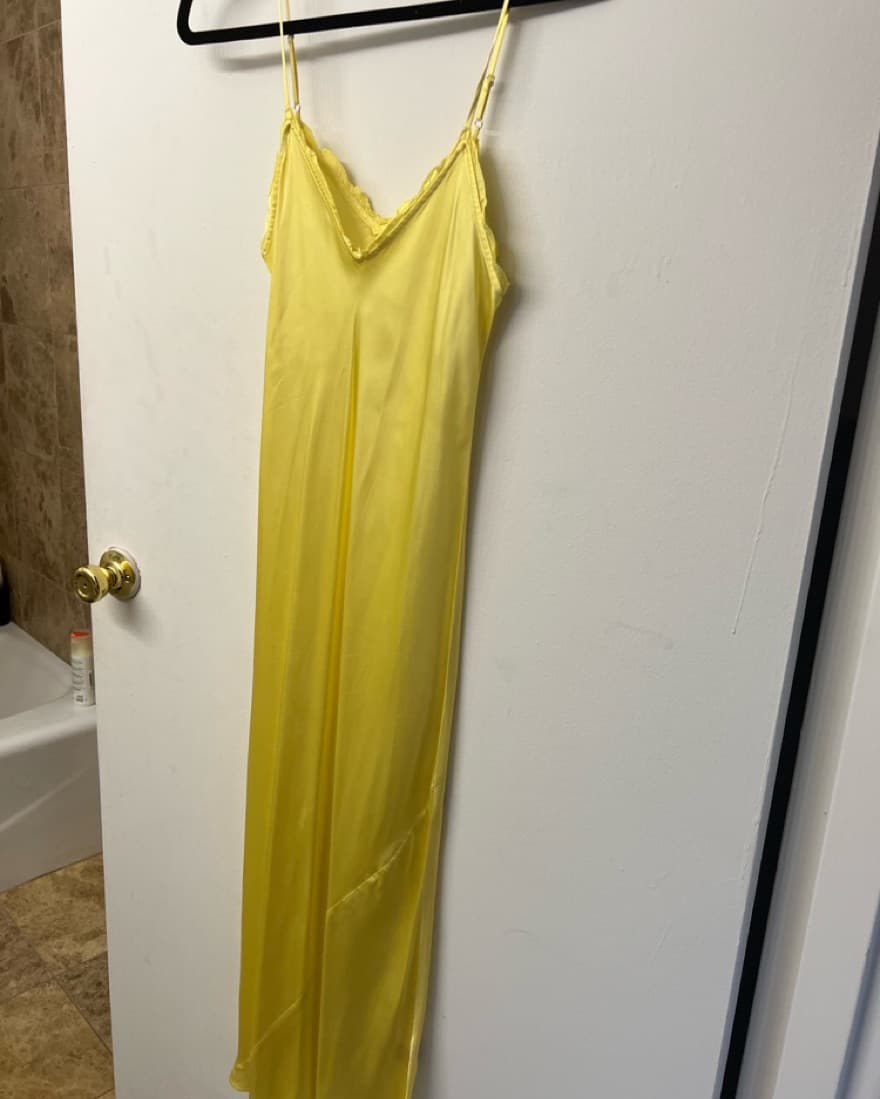 Yellow Silk Dress  - Image 3