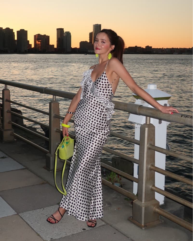 Polka Dot Maxi Dress with Bright Accents - Image 2