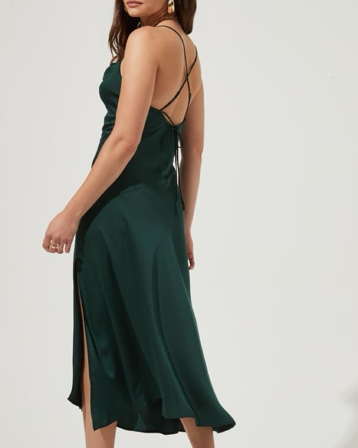 ASTR the Label Gaia Hunter Green Dress - Image 3