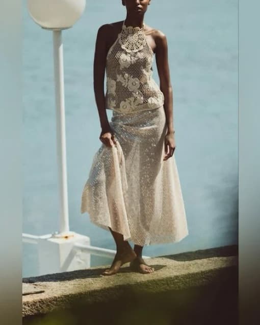 Full Set Zara Sequinned Crochet Set - Image 2