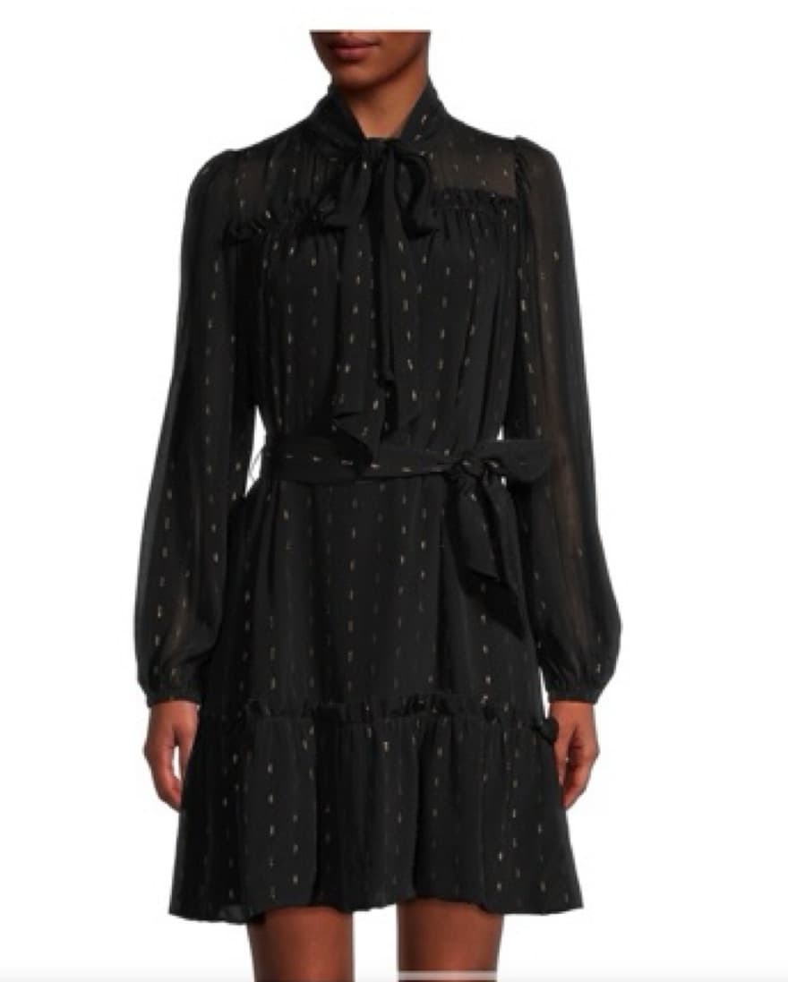 Toccin Dorothy Tie Neck Mini Dress - Image 3