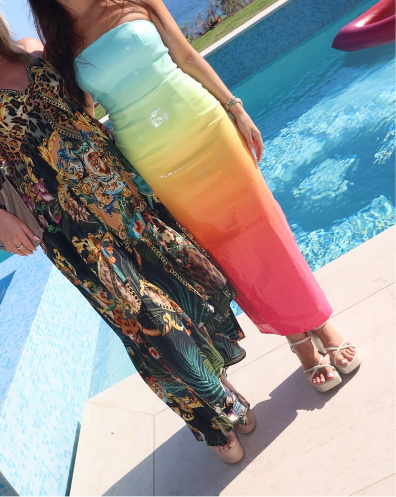 REVOLVE SEQUIN RAINBOW MIDI DRESS  - Image 1