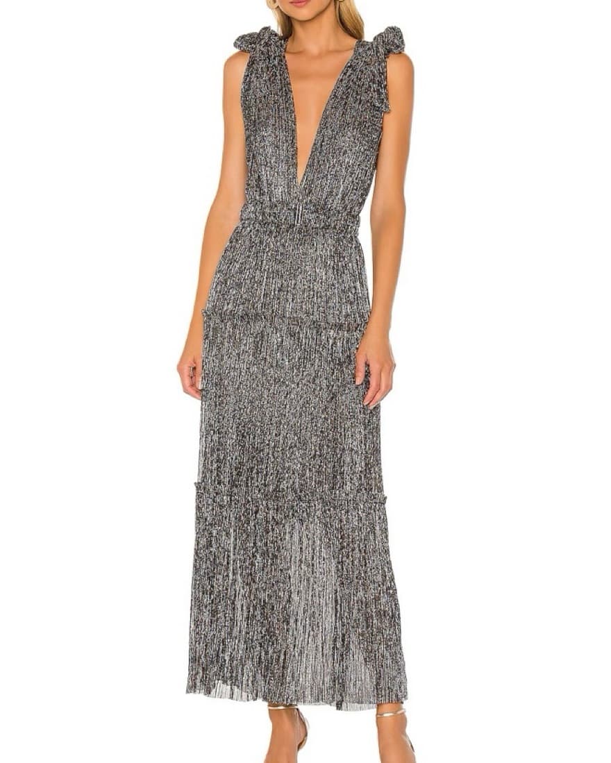 Helena Metalic Maxi Dress - Image 1