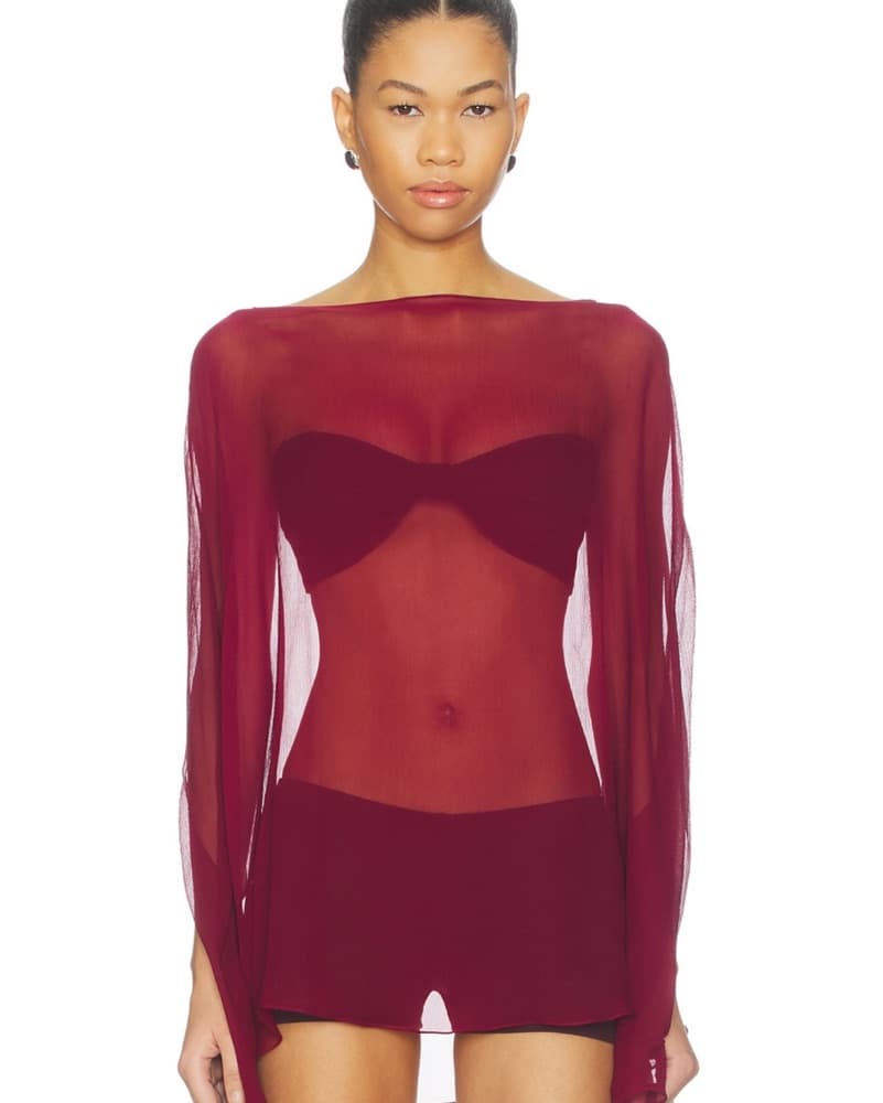 Buci Ibis Oxblood Poncho Set - Image 2