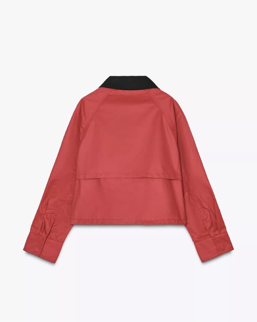 Vibrant Red Windbreaker Jacket - Image 1