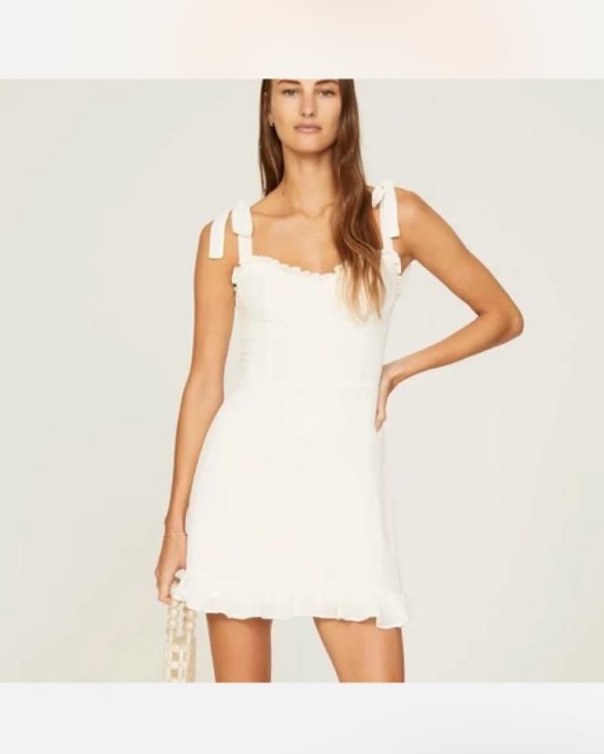 Reformation White Christine Linen Dress - Image 1