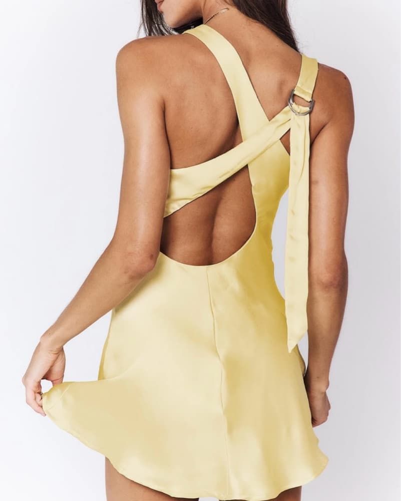 Princess Polly Mini Butter Yellow Dress - Image 2