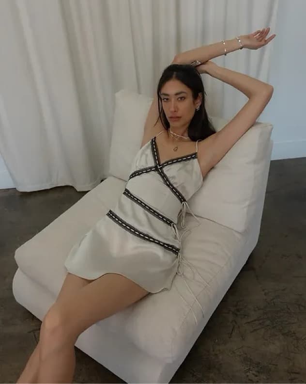 Camille Silk Mini Dress - Image 1