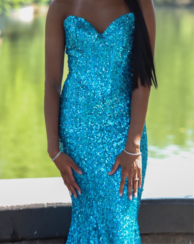 Blue Prom Dress - Image 4