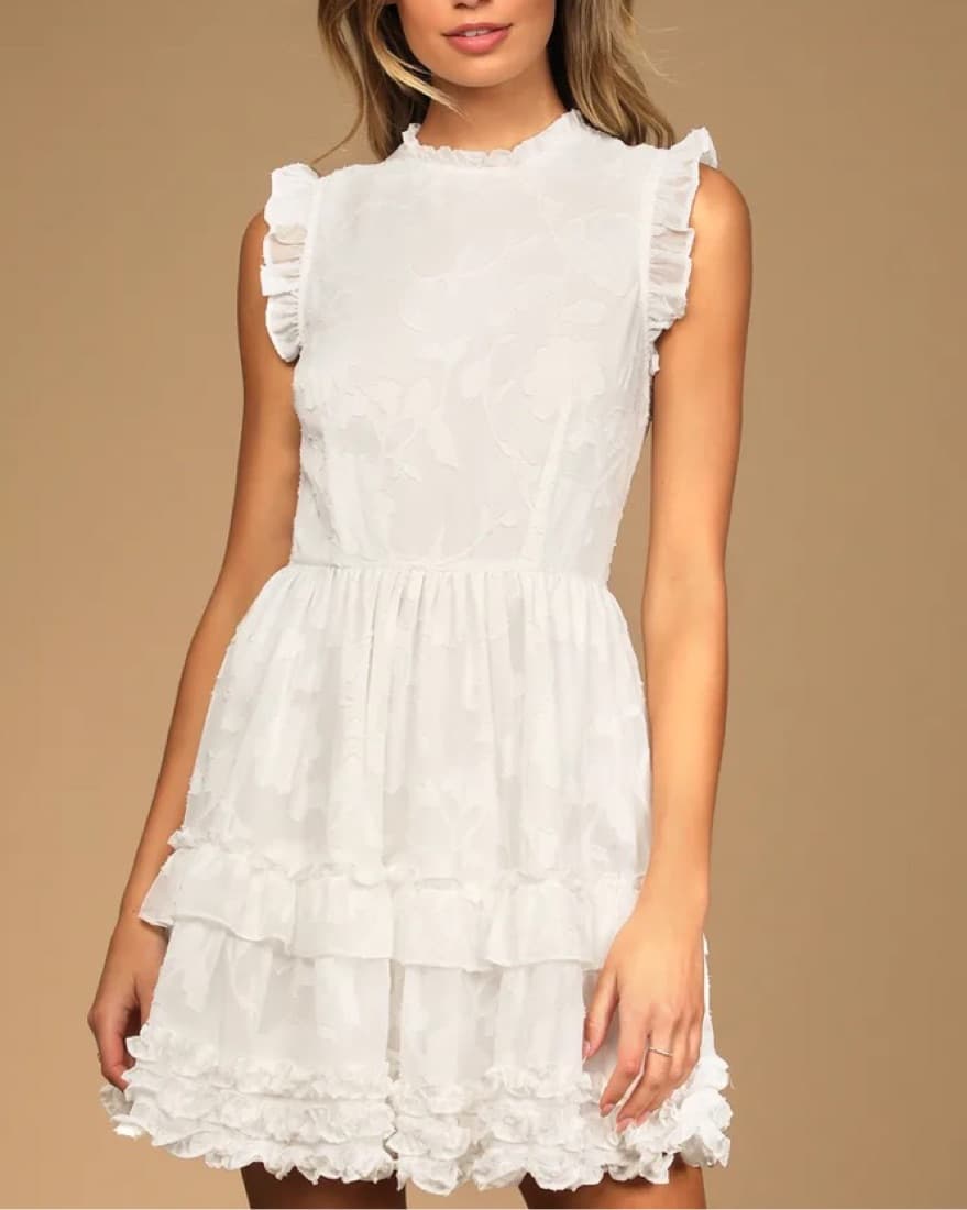 White Floral Dress - Image 1