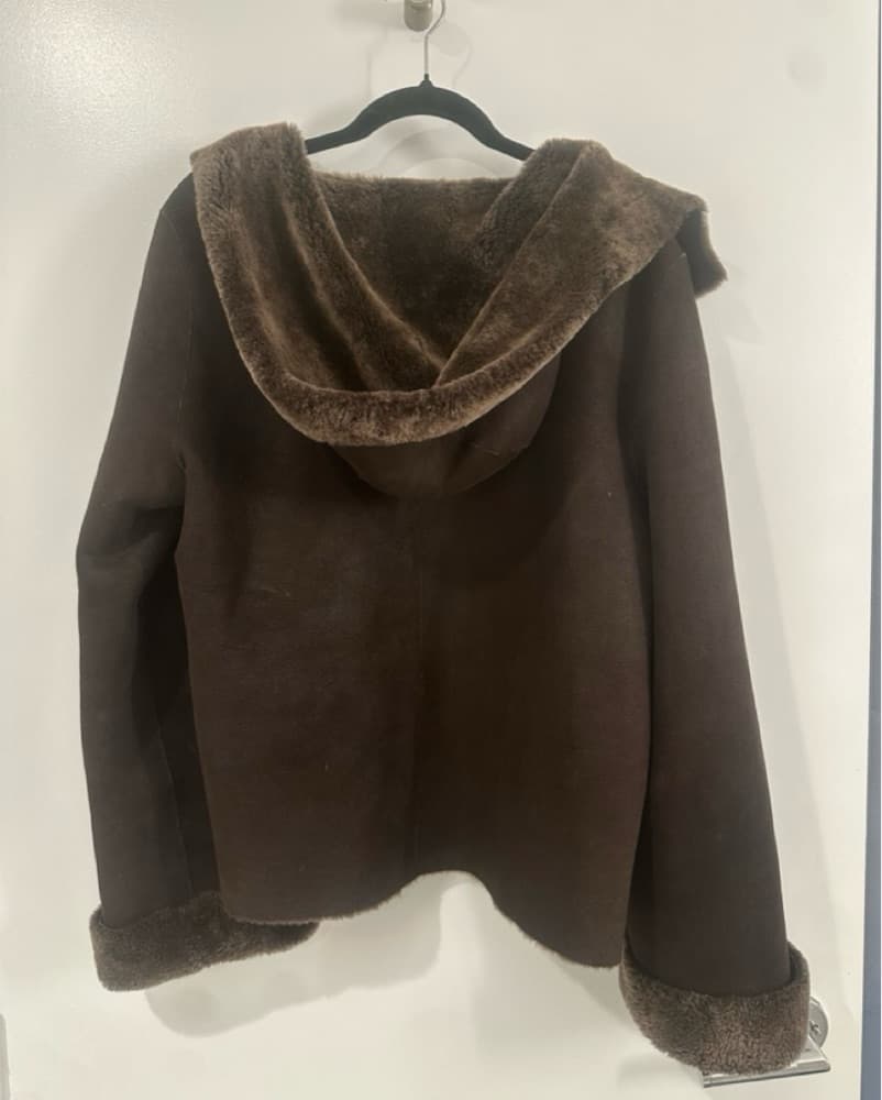 Vera Wang Brown Shearling Teddy Coat - Image 2