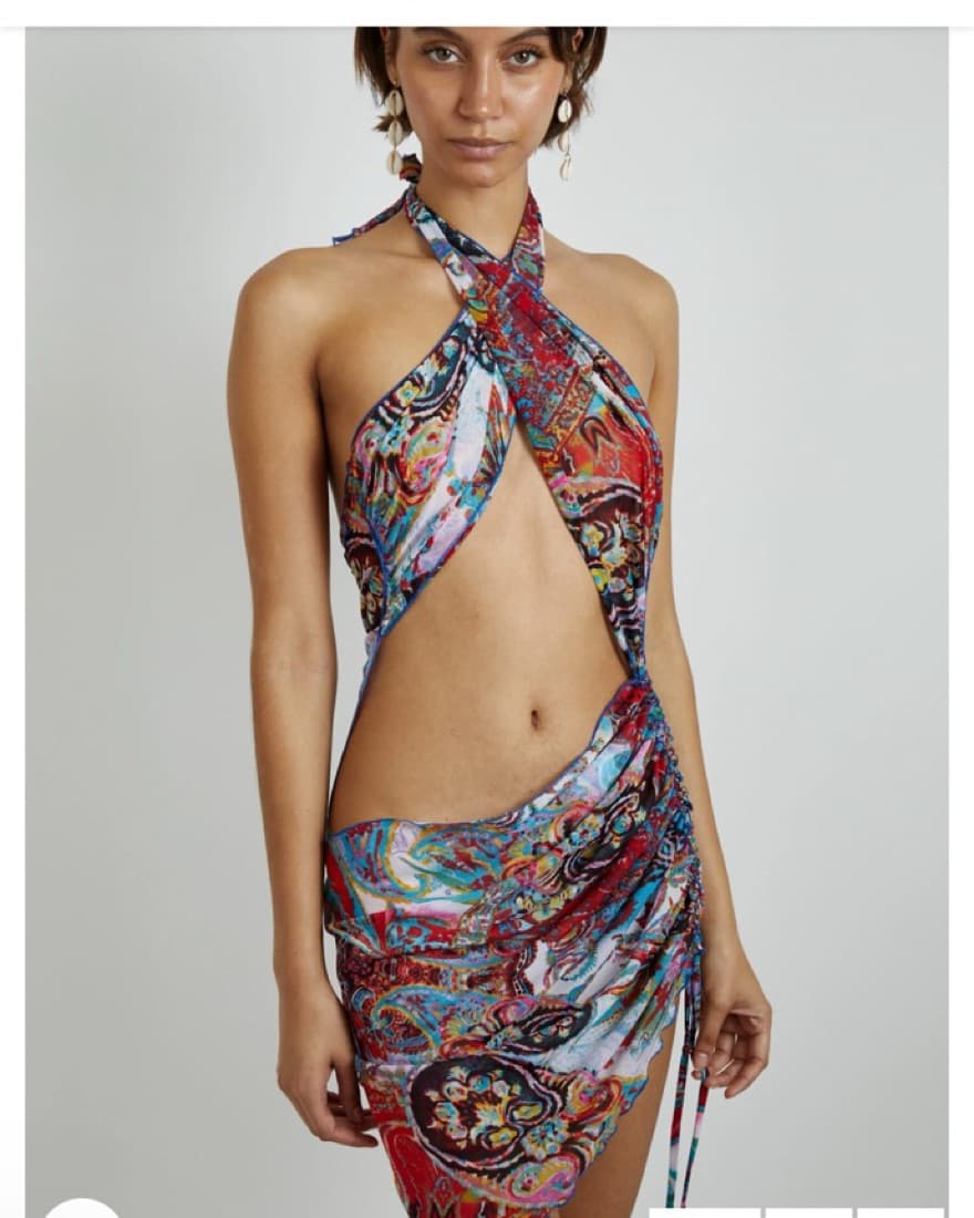 MESH PAISLEY WRAP DRESS by Kim Shui - Image 2