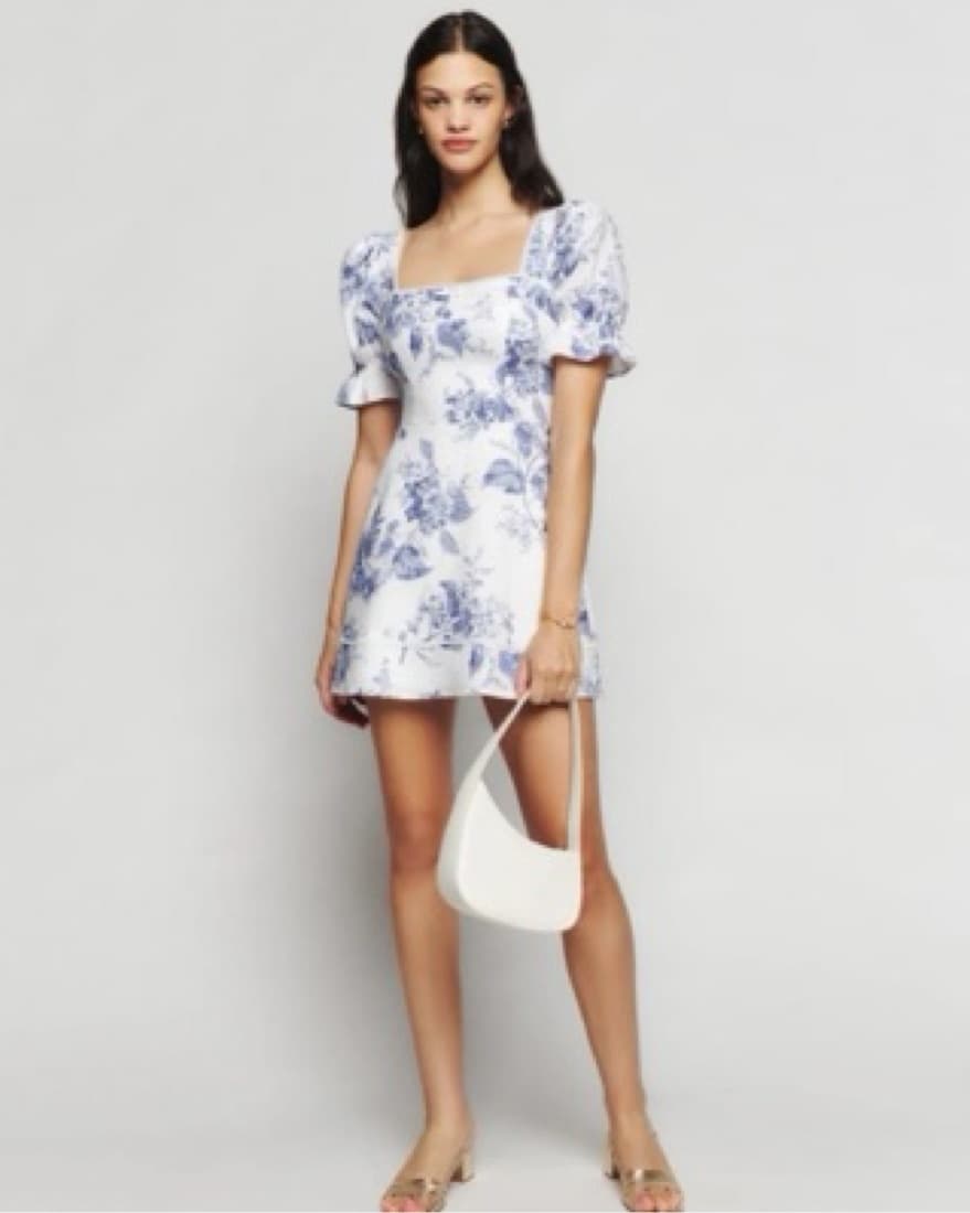 Reformation Evianna Lupine Linen Dress  - Image 1