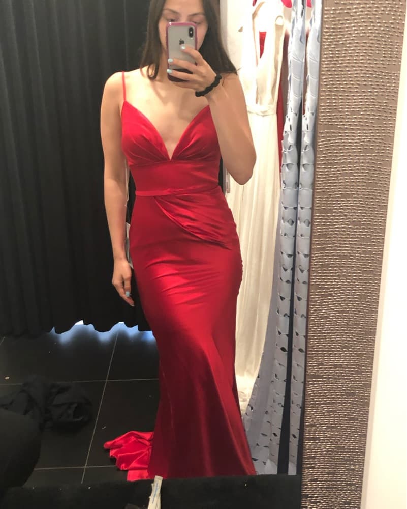 Red Sleeveless JVN by Jovani Dress - Image 2