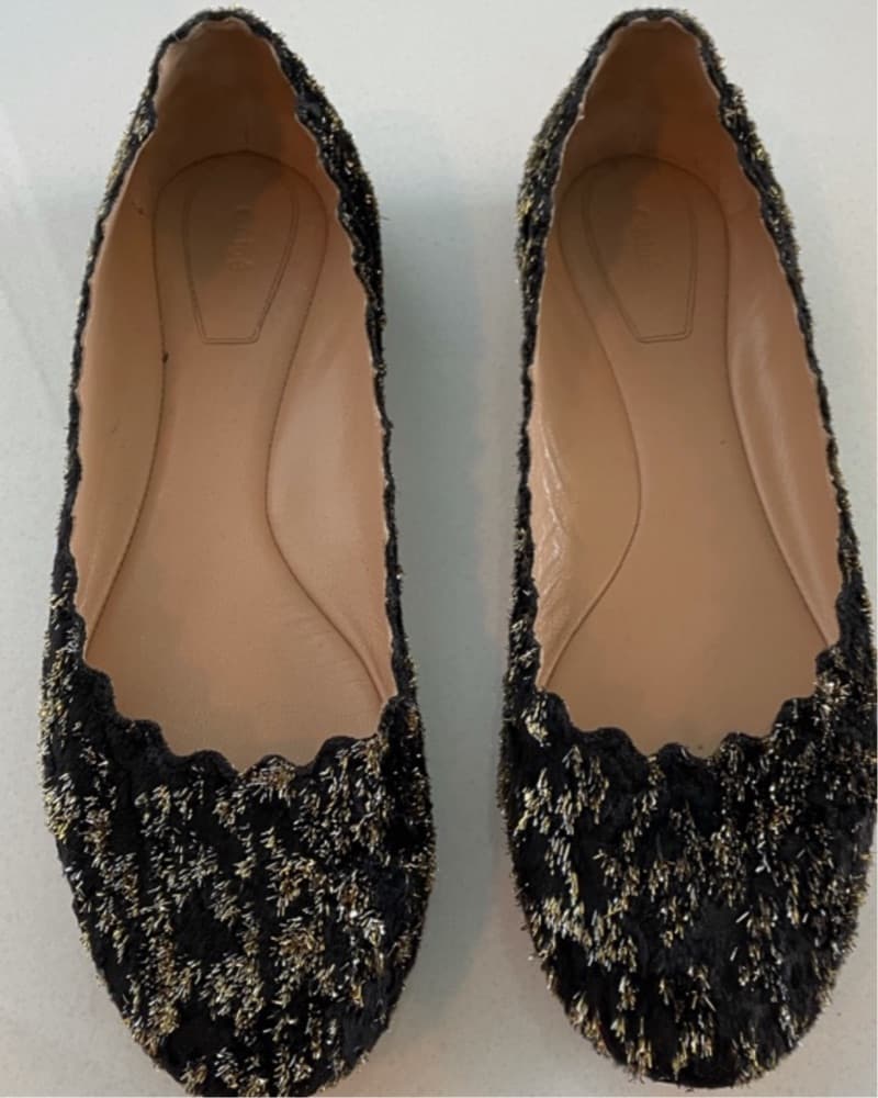 Chloe Elegant Sequin Embellished Flats - Image 2