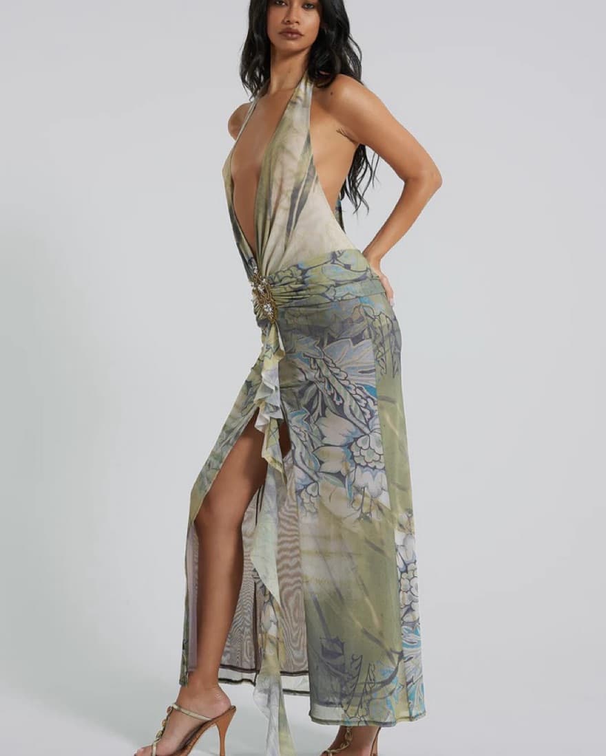 Jaded London Cindy Plunge Dress - Image 2