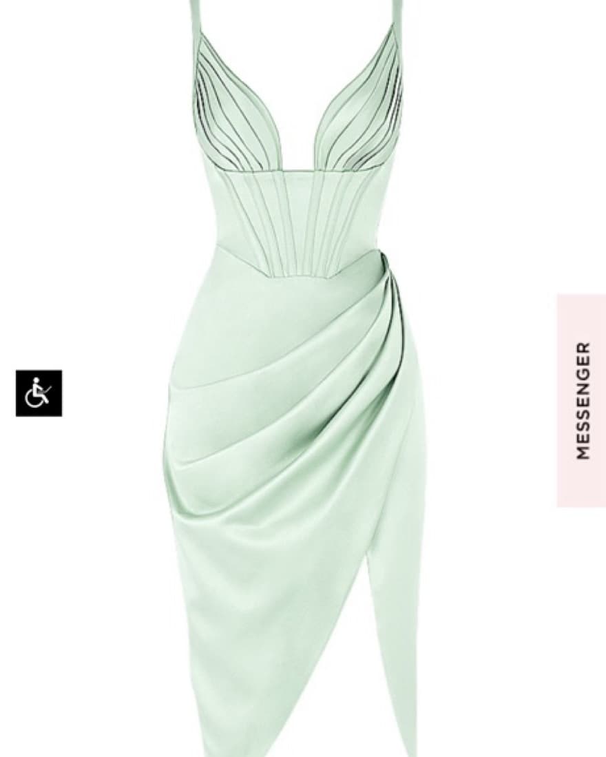 House Of CB Faye Pistachio Dress - Image 4