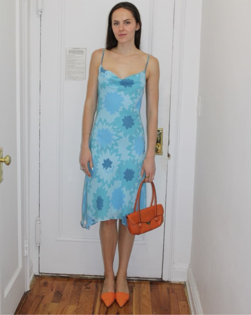 Y2K Floral Cowl Neck Maxi Dress  - Image 1