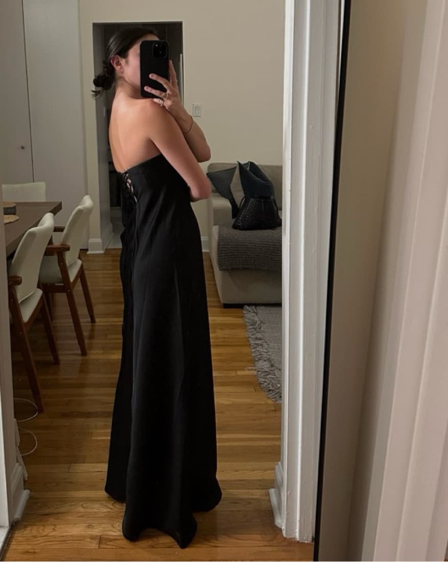 Strapless Satin Dress - Image 2
