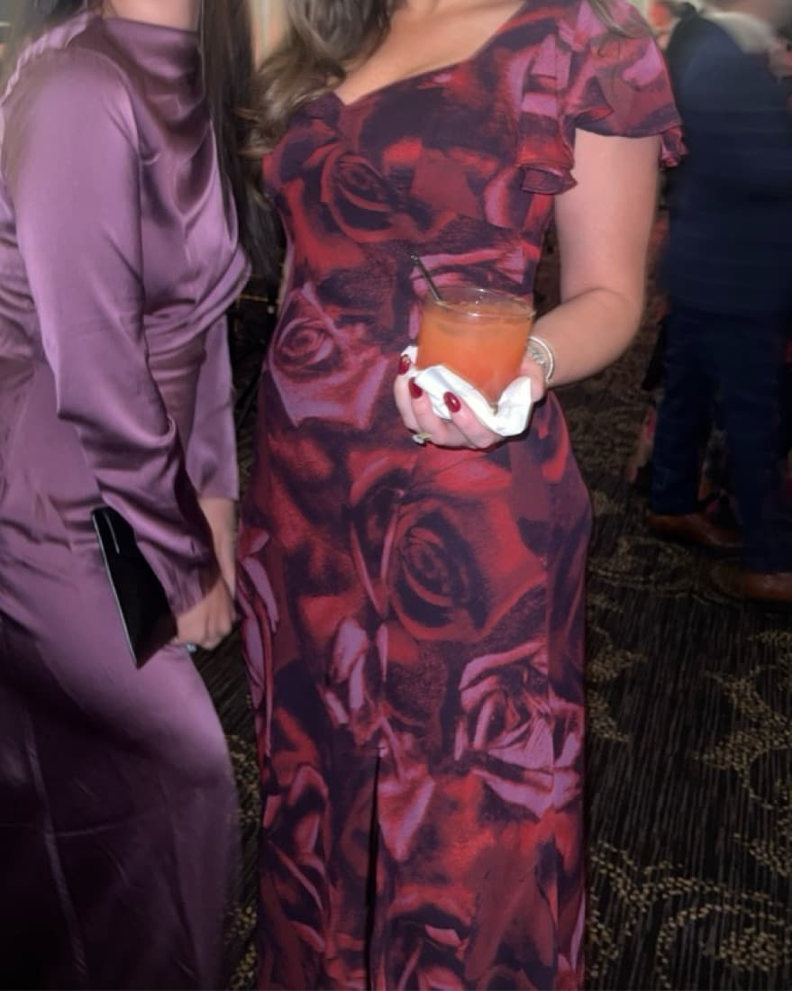 Maroon Floral Maxi  - Image 5