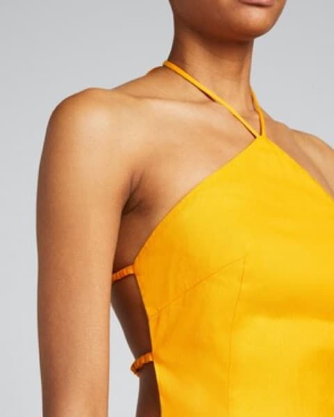 Cult Gaia Jordana Linen Backless Dress - Image 5