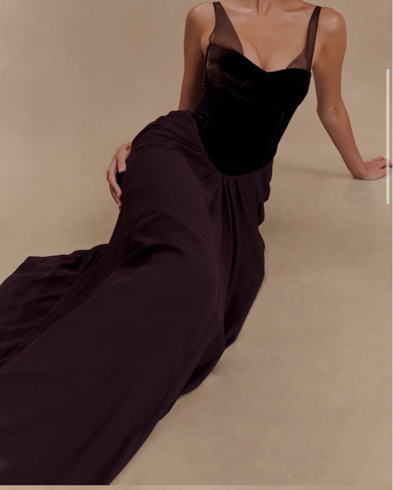 Meshki Roxanne Velvet Corset Dress - Image 3