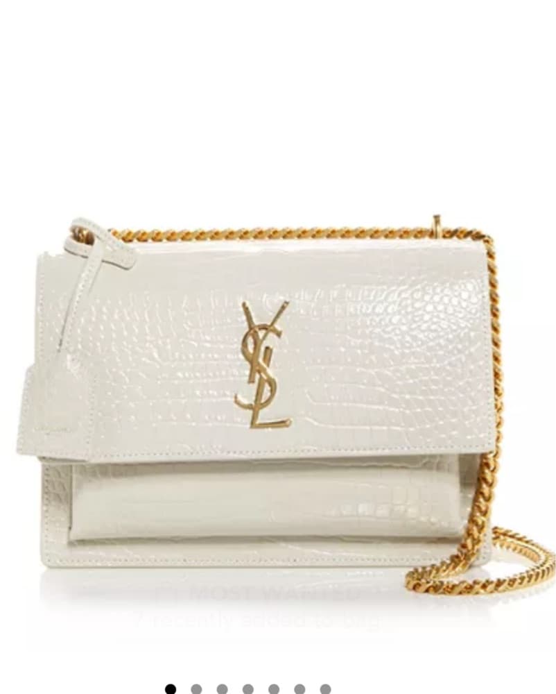YSL White Croc crossbody Bag - Image 1