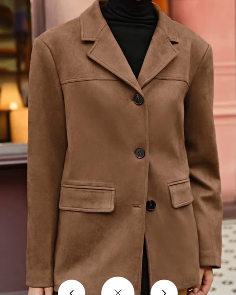 Chic Tan Suede Coat - Image 2