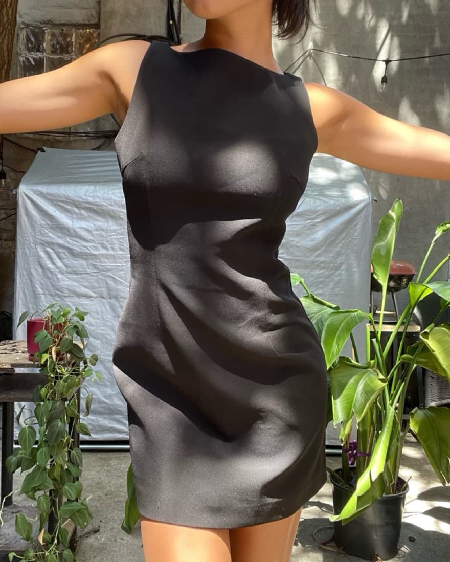 Office Siren Black Mini Dress  - Image 3