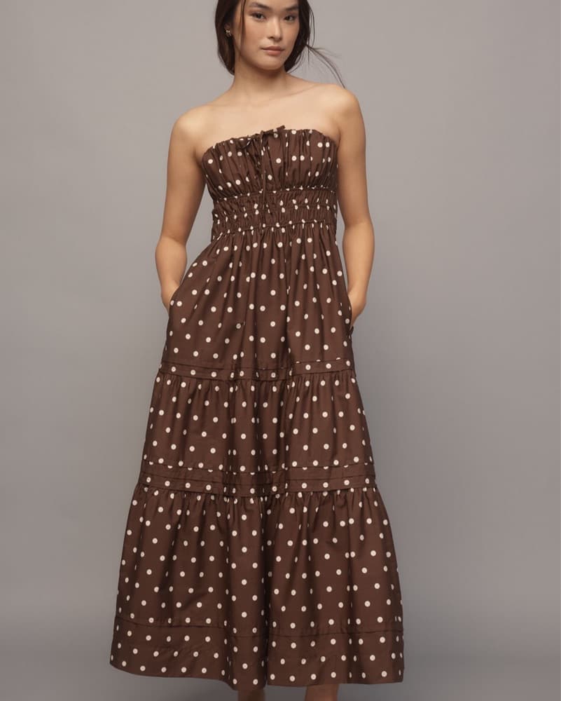 Anthropologie Polka Dot Midi Dress - Image 2