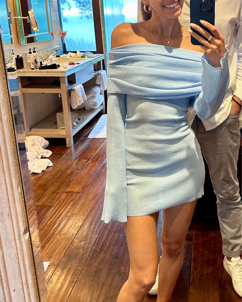 Seroya Galli Powder Blue Mini Dress - Image 3