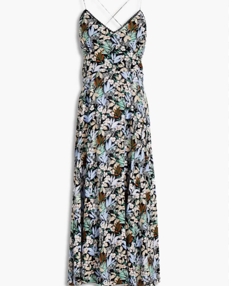 Maje Floral Midi Dress - Image 1