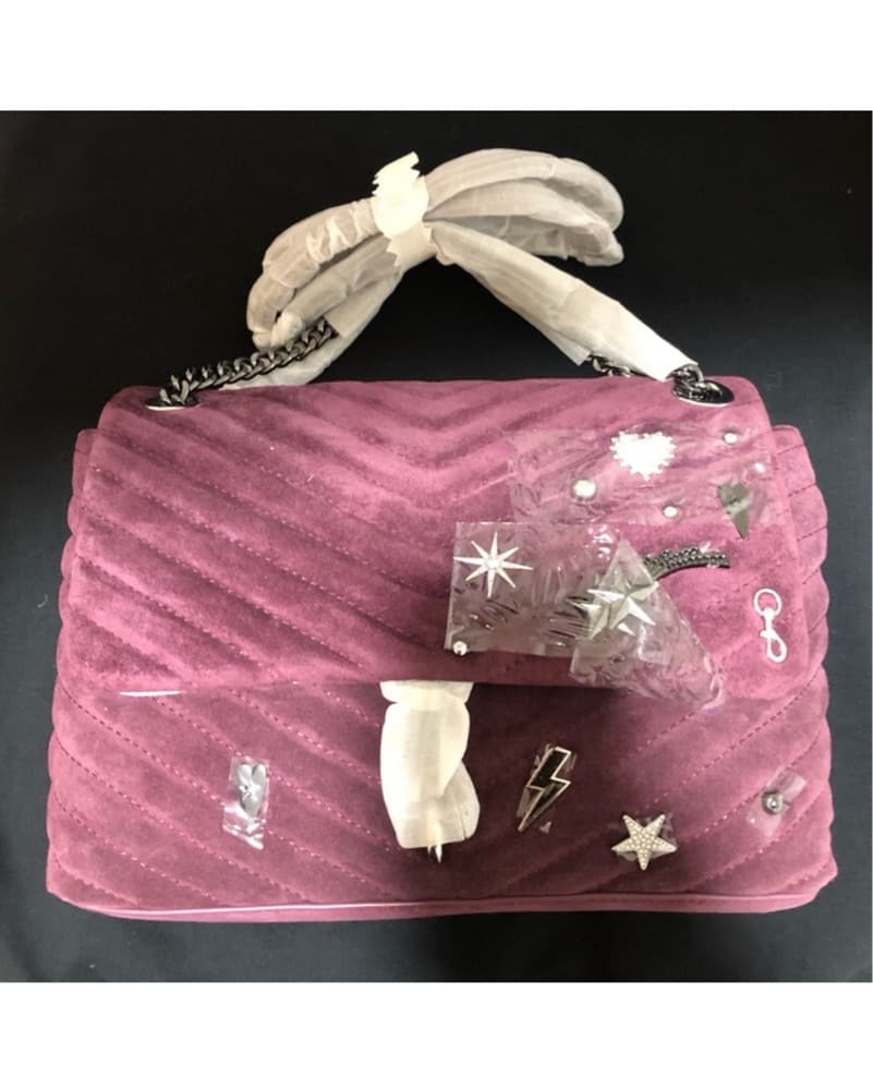 Edie Flap Shoulder Bag w/ Celestial Stud - Image 3