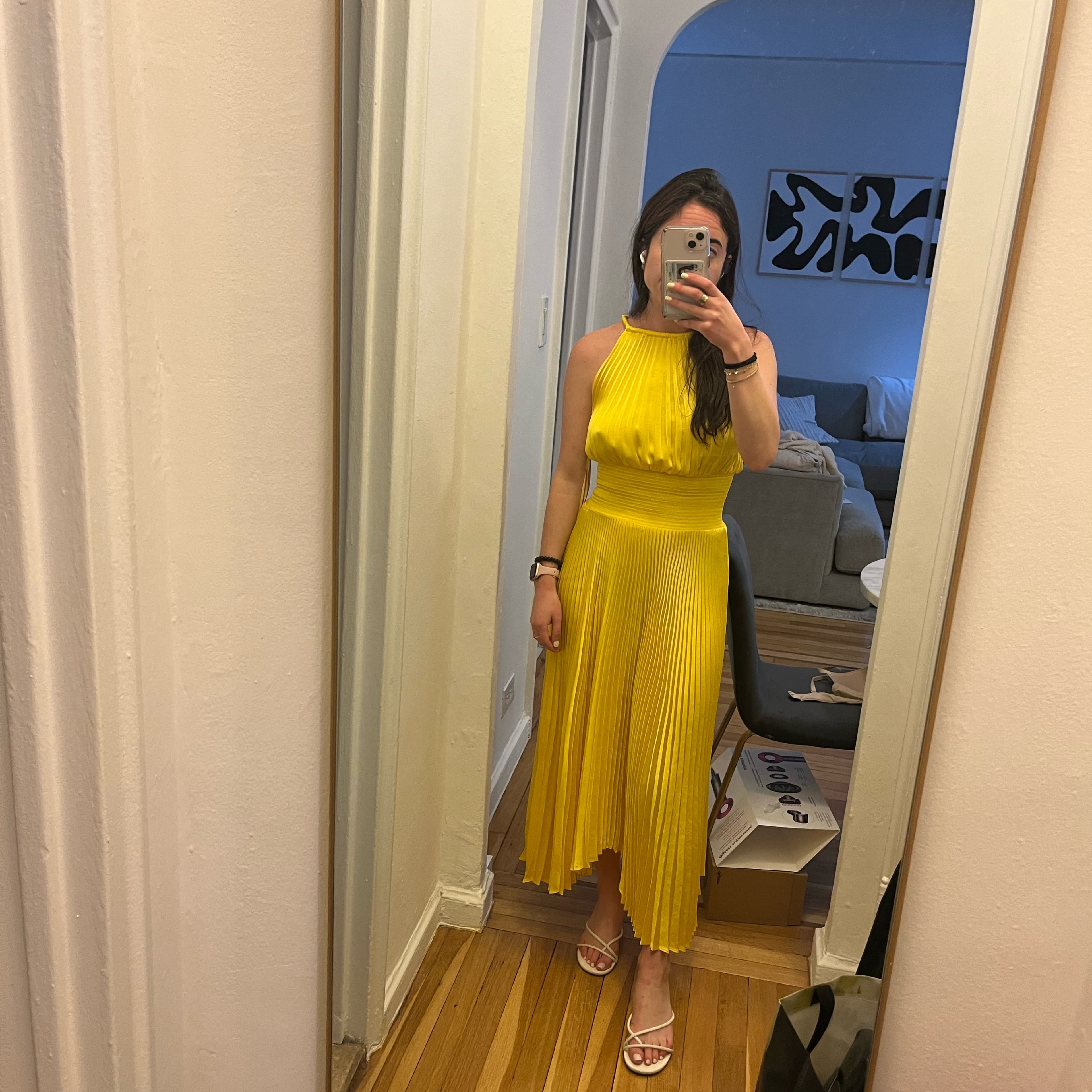A.L.C Renzo II Sleeveless Dress Yellow - Image 4